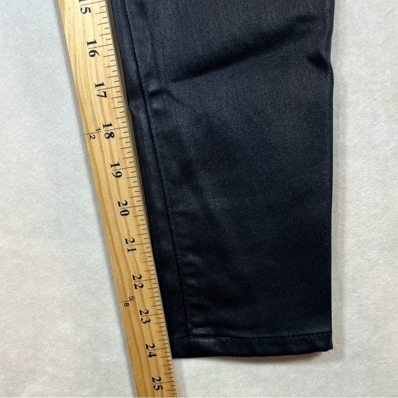 NWT 25P Banana Republic Stretch Cotton High-Rise Skinny Ankle Black Denim Jeans - Picture 13 of 14